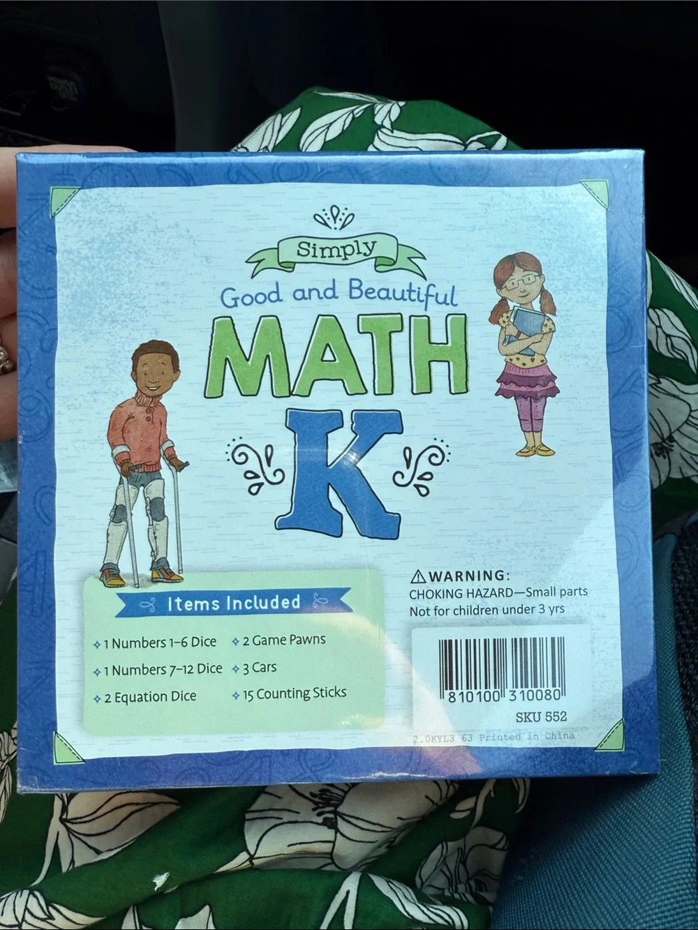 Simply Good and Beautiful Math K Preschool Puzzle Game - Blue & Green